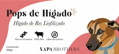 Pops Hígado de Res Liofilizado