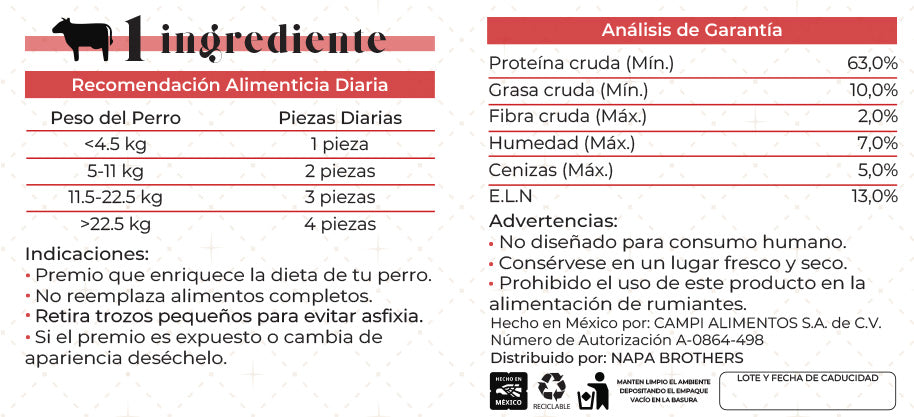 Pops Hígado de Res Liofilizado