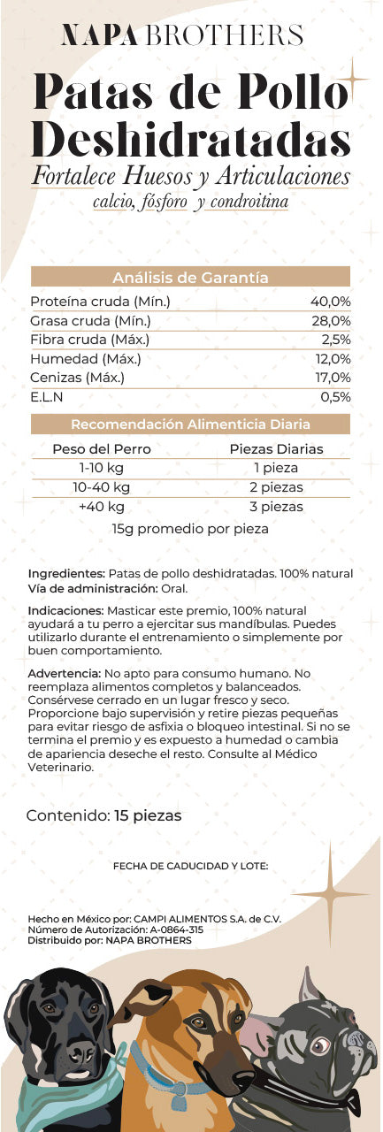 Patas de Pollo Deshidratadas