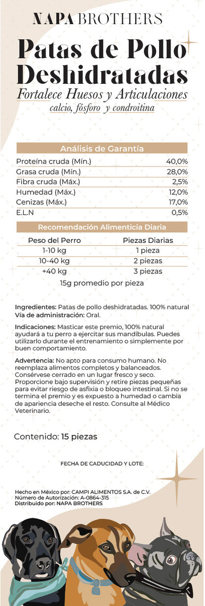 Patas de Pollo Deshidratadas