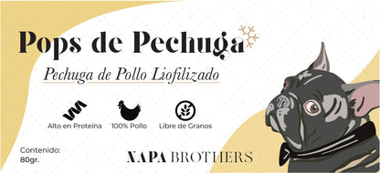 Pops Pechuga de Pollo Liofilizado