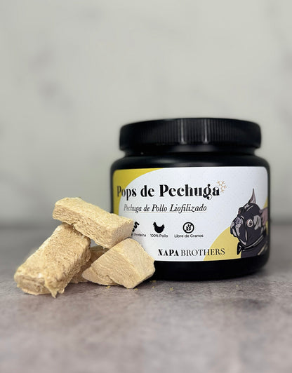 Pops Pechuga de Pollo Liofilizado